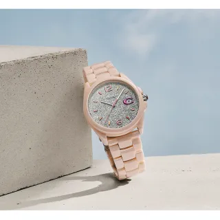 【COACH】經典C字LOGO陶瓷腕錶-36mm/粉彩(14503939)