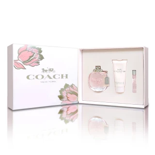 【COACH】時尚經典女性淡香水 90ml禮盒(淡香水90ML+身體乳100ML+隨身瓶7.5ML)