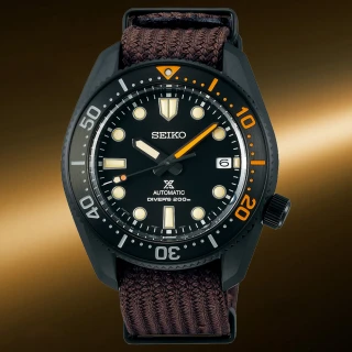【SEIKO 精工】Prospex 1968黑潮經典復刻限量機械潛水錶-黑x咖啡/42mm(SPB255J1/6R35-01X0B)