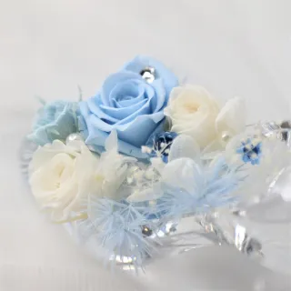 【Flower Plus】水晶玻璃鞋 迪士尼公主系列 生日禮物(永生花乾燥花)