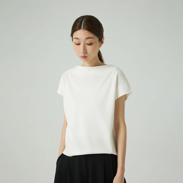 【giordano ladies】22SS_純棉法式袖上衣(白色)