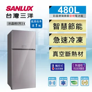 【SANLUX 台灣三洋】480公升一級能效變頻雙門冰箱(SR-C480BVG)
