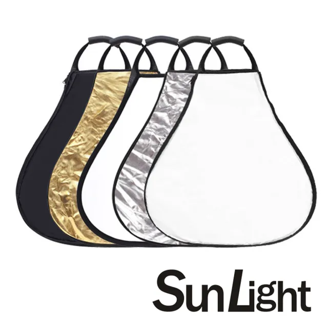 【SunLight】HTF-08 80cm三角型 手持軟把五合一反光板(公司貨)