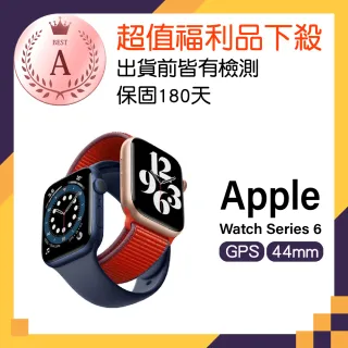 【Apple 蘋果】福利品9成9新 Watch Series 6 GPS 鋁金屬 44mm(錶帶隨機出貨)