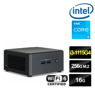【Intel 英特爾】NUC平台i3雙核{星空巫師} 迷你電腦(i3-1115G4/16G/256G M.2)