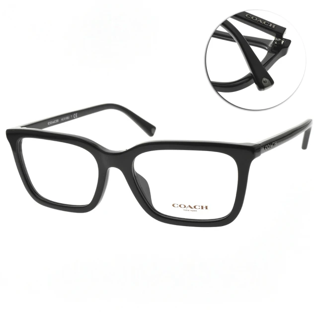 【COACH】光學眼鏡 經典方框款(黑#HC6188U 5002)