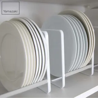 【YAMAZAKI】Plate日系框型盤架S-白(廚房收納)