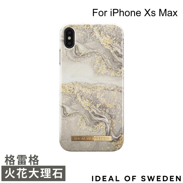 【iDeal Of Sweden】iPhone Xs Max 6.5吋 北歐時尚瑞典流行手機殼(格雷格火花大理石)