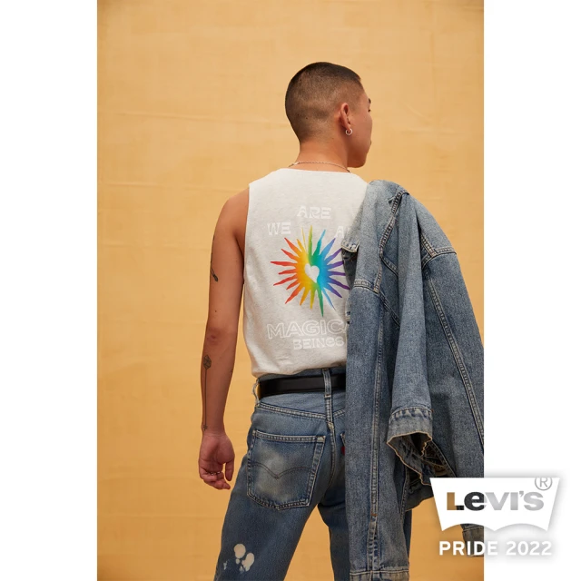 LEVIS【LEVIS】Pride平權系列 男女同款 寬鬆版坦克背心 / 彩虹Logo-人氣新品