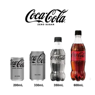 【Coca Cola 可口可樂】零卡Zero 寶特瓶600ml x24入/箱