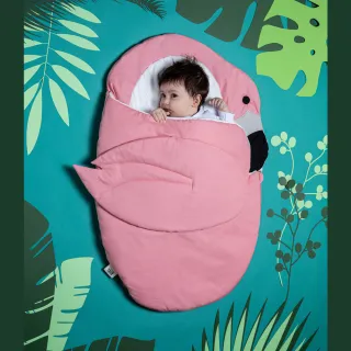 【BabyBites 鯊魚咬一口】西班牙設計-嬰幼兒多功能紅鶴造型睡袋(輕量版)