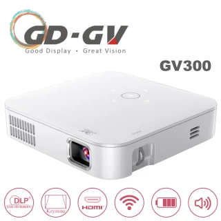 【GD · GV】GV300無線微型高亮行動投影機-晶漾白