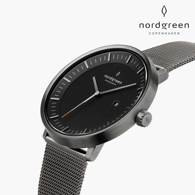 【Nordgreen】Christopher聯名 x Philosopher 哲學家 深空灰系列 深空灰鈦鋼米蘭錶帶手錶 40mm