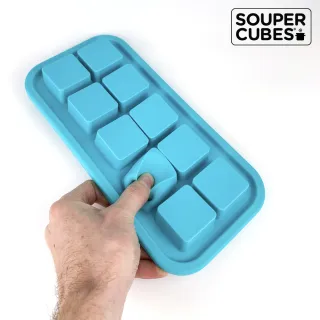 【Souper Cubes】多功能食品級矽膠保鮮盒10格2入組-30ML/格(美國FDA食品級 獨家專利設計)