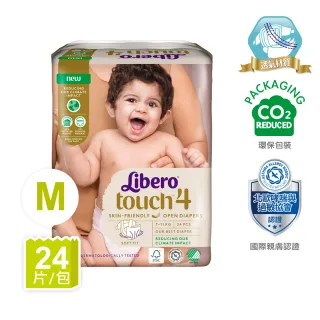 週期購【麗貝樂】Touch嬰兒紙尿褲4號(M-24片x2包)