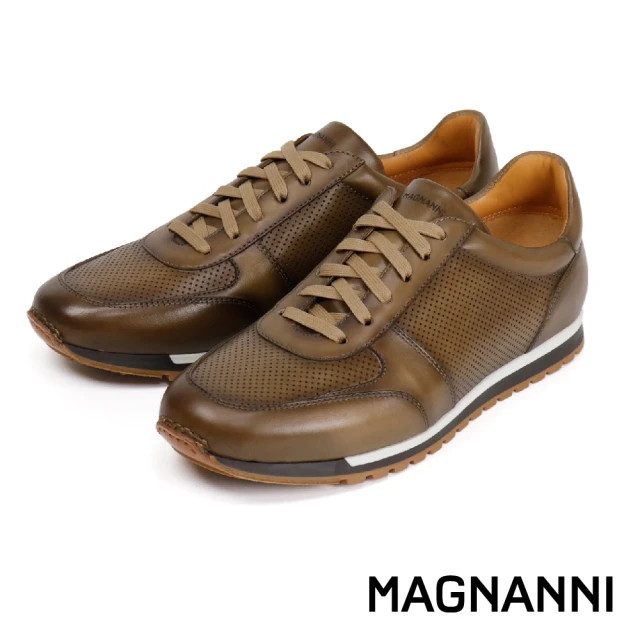 MAGNANNI 西班牙素面雅致刷色牛津鞋 棕色(23806