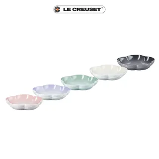 【Le Creuset】瓷器花型盤-中-5入(淡雅恬靜系列)