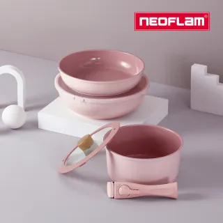 【NEOFLAM】FIKA Midas Plus陶瓷塗層鍋具7件組(IH適用/不挑爐具)