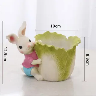 【T&M】小兔花草盆 -栽器 盆栽 裝飾 花盆-多款可選(高約12cm)