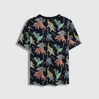 【GAP】男幼童 布萊納系列 針織短袖T恤(794614-恐龍印花)