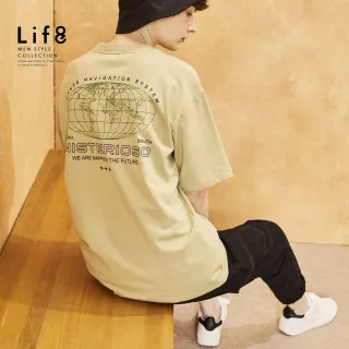 【Life8】Casual MIT 神秘導航 高磅印花短袖上衣(10619)