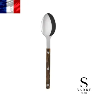 【Sabre Paris】Bistrot復古酒館混合材質系列-亮面主餐湯匙-咖啡水牛