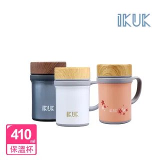 【IKUK 艾可】真陶瓷內膽直飲保溫杯600ml咖啡隨行杯(長效保溫保冰陶瓷保溫杯；大容量直飲杯)