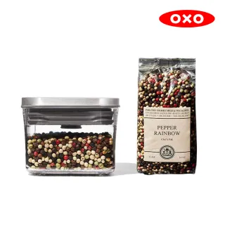 【美國OXO】POP不鏽鋼按壓保鮮盒超值3件組(密封罐/收納盒)