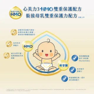 【亞培】心美力HM.O 3幼兒營養成長配方1600g x6罐(銜接母乳雙重保護力、全球第一HMO配方、HMO奶粉推薦)
