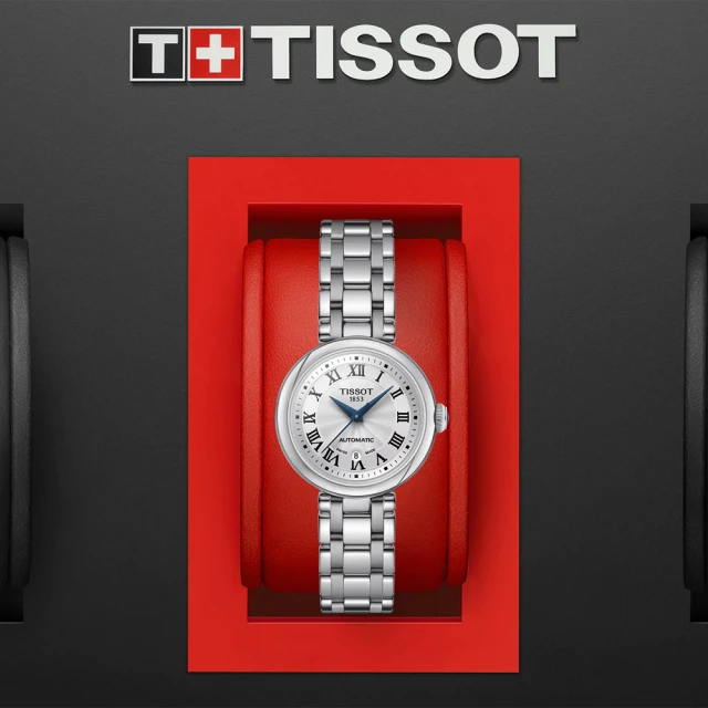 【TISSOT 天梭】官方授權 Bellissima 羅馬機械女錶-29mm(T1262071101300)