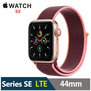 【Apple 蘋果】Apple Watch SE 44公釐 GPS+Cellular版(鋁金屬錶殼搭配運動型錶環)