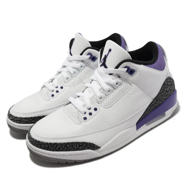 NIKE 耐吉【NIKE 耐吉】Air Jordan 3代 Retro 男鞋 AJ3 Dark Iris 爆裂紋 紫 白(CT8532-105)