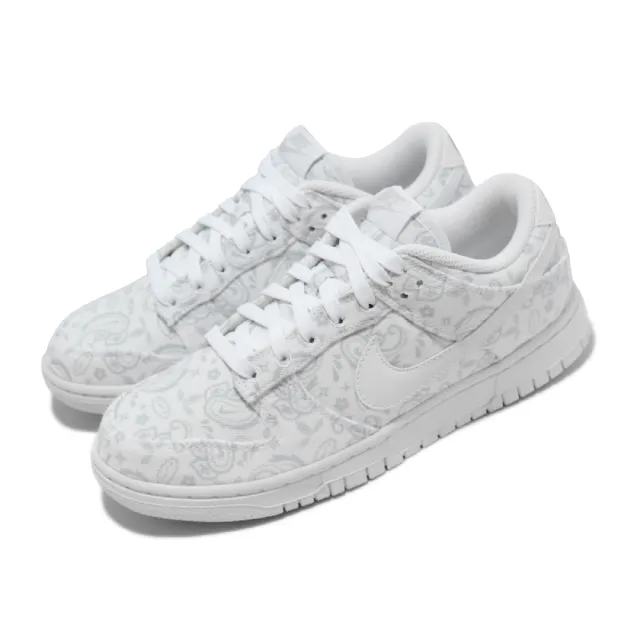 【NIKE 耐吉】休閒鞋 Wmns Dunk Low ESS 女鞋 白灰 腰果花 變形蟲 White Paisley(DJ9955-100)