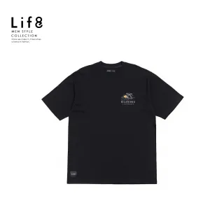 【Life8】ALL WEARS 惡作劇 印花短袖上衣-黑色(41076)