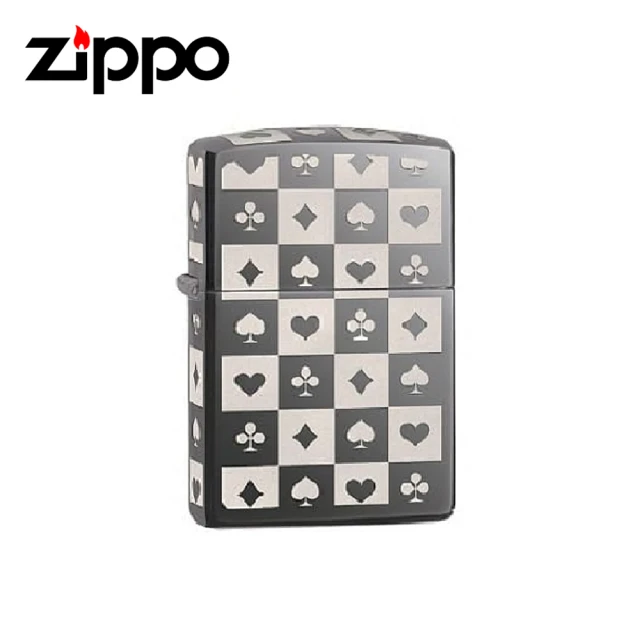 【Zippo】撲克四花格子圖打火機(29082)