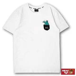 【AMERO】男女裝 圓領短袖T恤(口袋怪獸印花 情侶裝 親子裝)