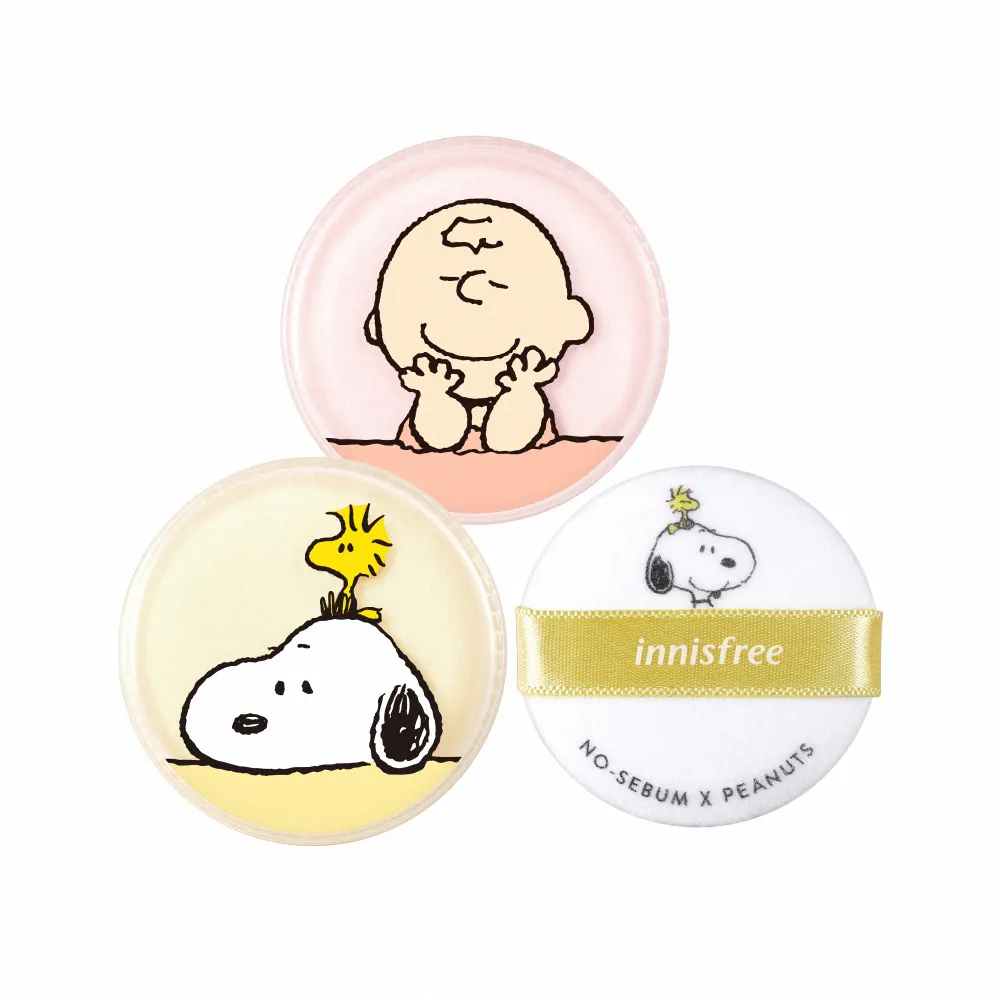 【innisfree】史努比無油無慮蜜粉2入組(買就送限量粉撲)