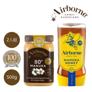 紐西蘭airborne 艾爾邦 麥蘆卡百花蜂蜜花粉含量25 500克 百花蜂蜜 Momo購物網