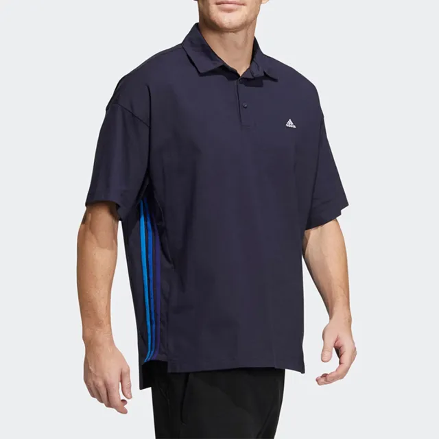 【adidas 愛迪達】上衣 男款 短袖上衣 POLO衫 運動 網球 亞規 M CITY POLO 藍 HC9974