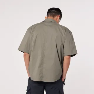 【JEEP】男裝 立體工裝風短袖襯衫(灰色)