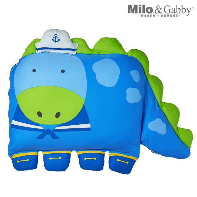 【Milo&Gabby】動物好朋友-超細纖維可水洗兒童枕頭防大枕心+莫代爾大枕套組(多款可選-2歲以上)