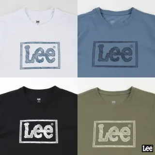 【Lee】斜線印花 長框大LOGO 男短袖T恤-共四色