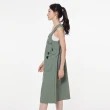 【JEEP】女裝 軍風輕量多口袋修身長版洋裝(綠)