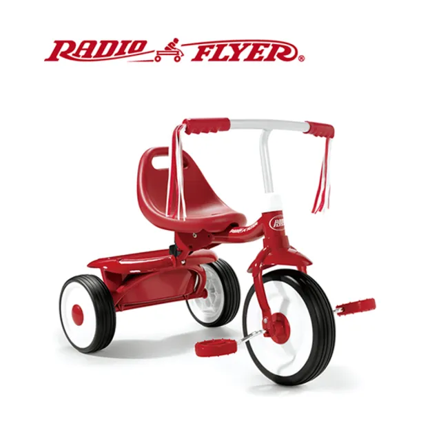 美國RadioFlyer】紅騎士折疊三輪車-平把(#415A型) - momo購物網