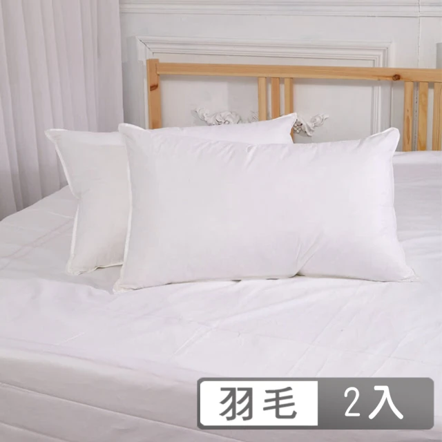 【五星級飯店指定專用】20/80天然水鳥羽毛枕(2入)
