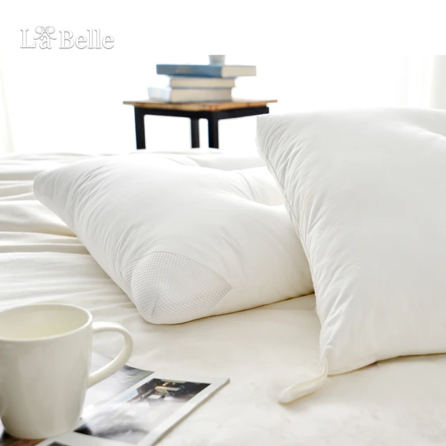 【La Belle】高效透氣抑菌可水洗羽絲絨枕(2入)