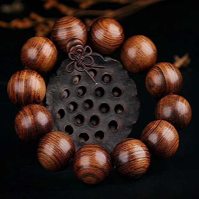 八方開運 天然黑花梨木虎皮紋佛珠手串 mm 12顆 Momo購物網