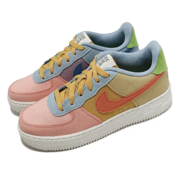 NIKE 耐吉】休閒鞋Air Force 1 LV8 NN GS 彩色大童女鞋手繪椰樹環保