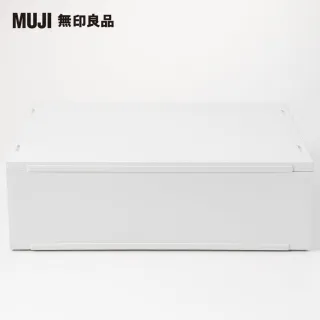 【MUJI 無印良品】PP資料盒/橫式/淺型/白灰