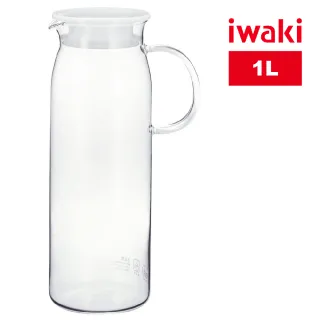 【iwaki】日本品牌玻璃把手耐熱玻璃水壺(1000ml)